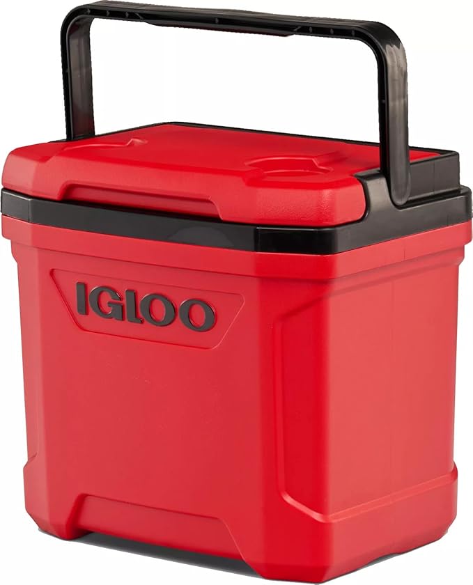 Igloos Cooler Hard-Sided Ice Chest, Insulated Portable Cooler, Heavy-Duty, Leak-Resistant Lid, Lightweight Ergonomic Handle