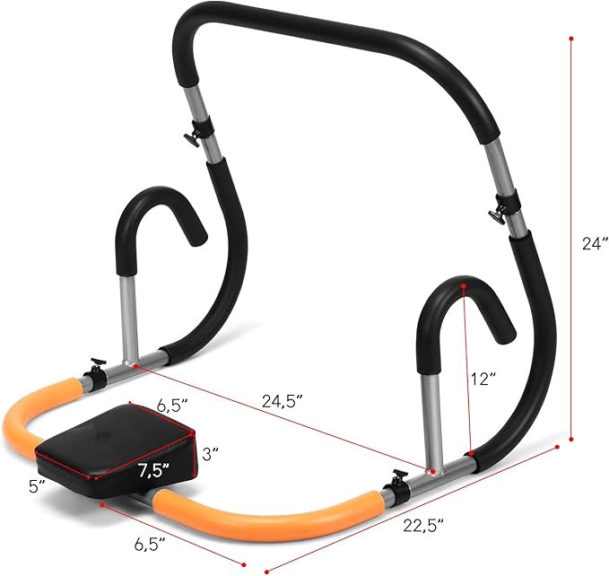 GYMAX Ab Crunch Trainer, Portable Ab Workout Equipment with Padded Headrest for Core Muscle Strength, Abdominal Exercise Machine for Suit Up Trainer for Home Gym Fitness