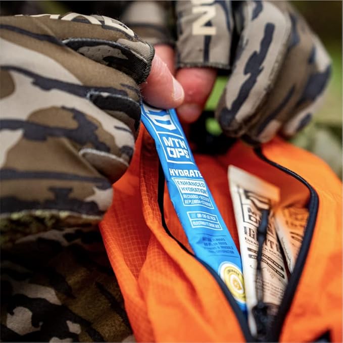 MTN OPS Hydrate Electrolytes Powder Drink Mix, 20 Single Serving On-The-Go Electrolyte Packs with Over 1000mg of Electrolytes per Serving, Lemonade