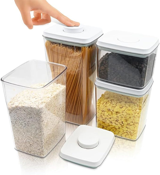 Bop Top | Airtight Meal Prep Containers with Lids | Food Storage Container Sets | Snack and Overnight Oats Fridge Organizer | Pantry and Kitchen Organization