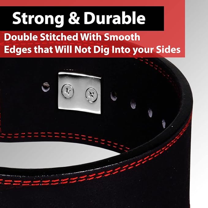 IBRO Powerlifting Lever Gym Belt – Power 8MM, 10MM or 13MM Extreme Heavy Duty Genuine Leather Belts - Squats Deadlifts Bodybuilding Weight Lifting IPF Power Lifting Strongman for Men