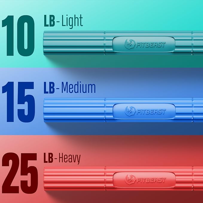 FitBeast Flex Therapy Bar, Tennis Elbow Therapy Bar - Ideal for Relieve Tendonitis Pain & Improve Grip Strength, Fitness Resistance Bar for Golfers Elbow & Tendinitis, Twist Bar for Physical Therapy