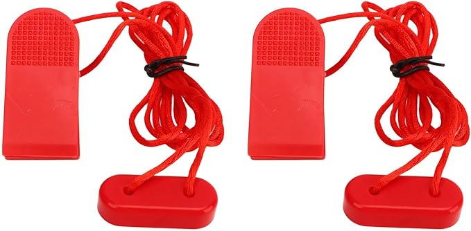 2pcs Magnetic Safety Switch, Strong Clip Fitness Magnet Key, Auto Stop Running Machine Key Replacement Fitness Magnet Key for Home Gym Commercial Treadmills