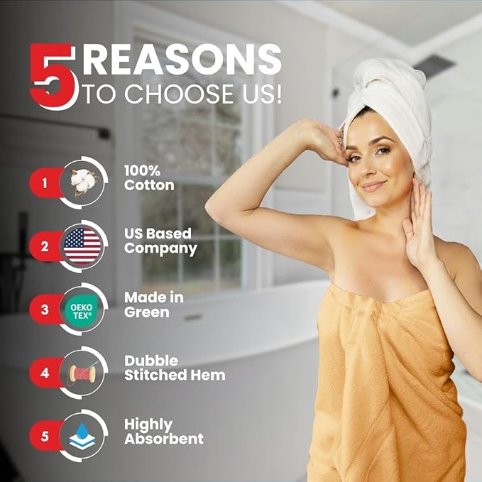 Infinitee Xclusives– Luxury Bath Sheets Towels – 2 Pack 600 GSM (35X70 Inches)– 100% Ring Spun Cotton Large Bath Towels for Bathroom (Cosmic Sand, Bath Sheet Pack of 2)