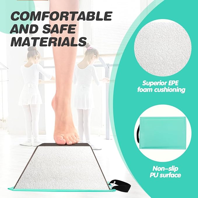 Cheer Stunt Training Stand, PU Non-Slip Stunt Trainer Flyer Stand Cheer for Promotion and Development of Flexibility, Coordination (Green)