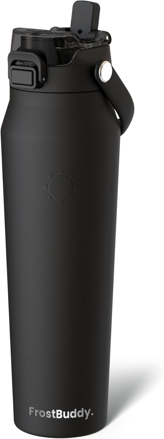 Frost Buddy 32oz Insulated Water Bottle with Straw & Chug Lid | Leak-Proof Stainless Steel | 24-Hours Cold | Sweat-Proof, Cup Holder Friendly | Ideal for Gym, Travel, Sports & Everyday Hydration