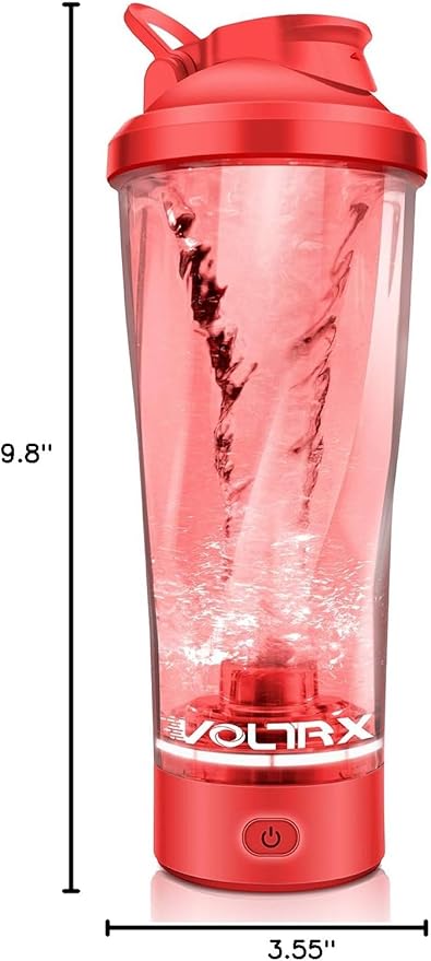 VOLTRX Premium Electric Protein Shaker Bottle, Made with Tritan - BPA Free - 24 oz Vortex Portable Mixer Cup/USB Rechargeable Shaker Cups for Protein Shakes