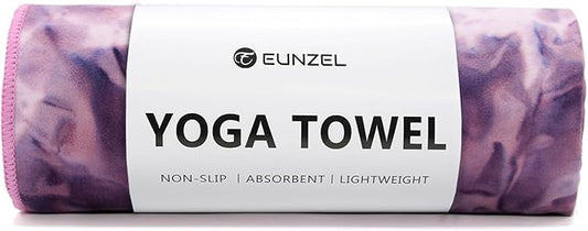 Eunzel Hot Yoga Towel Non-Slip Yoga Mat Towel Ultra-Absorbent Microfiber Towel for Hot Yoga, Pilates，Bikram and Workout 26.5"x 72"