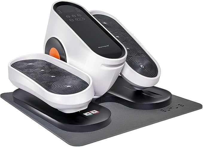 Under Desk Elliptical Equipment Mat, Electric Leg Foot Exerciser Machine Mat while Sitting for Seniors, Anti-slip and Lightweight Ellipse Rubber Matt to Protect Concrete