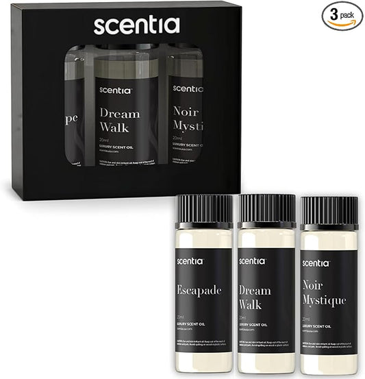 Hotel Inspired Collection Diffuser Oils – 3×20ml Aromatherapy Set | Luxury Scents Inspired by 5-Star Hotels | Gift-Ready Essential Oil Blend