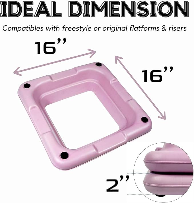 Yes4All 16"x16" Extra Adjustable Risers for Aerobic Exercise Workout Step Platform (Pair) - Not Included Aerobic Step Platform