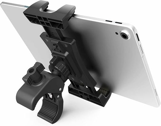 Exercise Bike Tablet Holder,Treadmill Exercise Gym Tablet Mount - Adjustable Indoor Handlebar Bracket for iPad Pro 9.7, 10.5, 12.9, Air Mini 2 3 4 5 6, iPhone, Samsung Tab, 4.7-13" Tablets stand