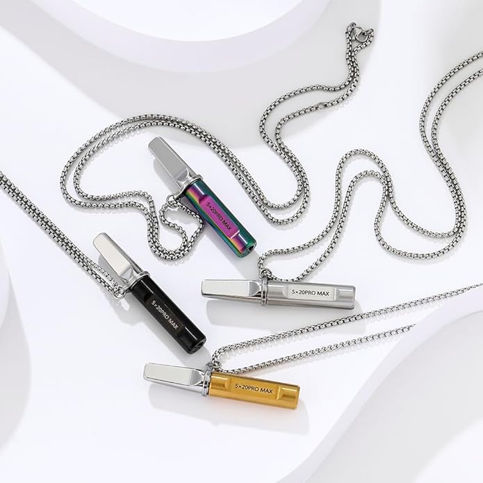 Breathe Free Necklace for Anxiety & Stress Relief, Classic Breathing Tool for Meditation, Mindfulness, and Relaxation – Portable Calm Necklace for Adults, Wellness Gift