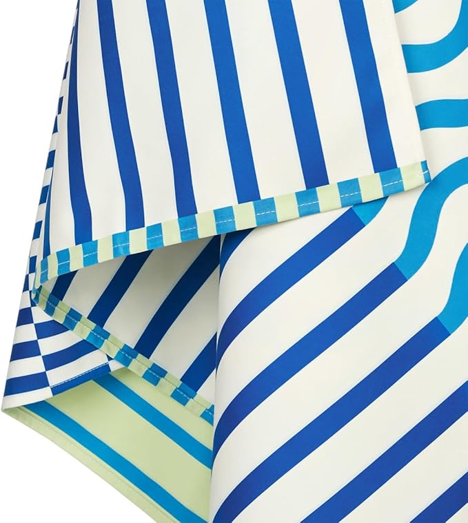 Dock & Bay Beach Towel - Quick Dry, Sand Free - Compact, Lightweight - 100% Recycled - Includes Bag - Blueberry Spritz - Extra Large (200x90cm, 78x35)