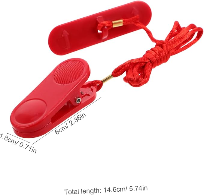 Treadmill Safety Key Replacement with Dual Insert Piece Fitness Equipment Accessory for Running Machines Broad Compatibility with Treadmill Brands