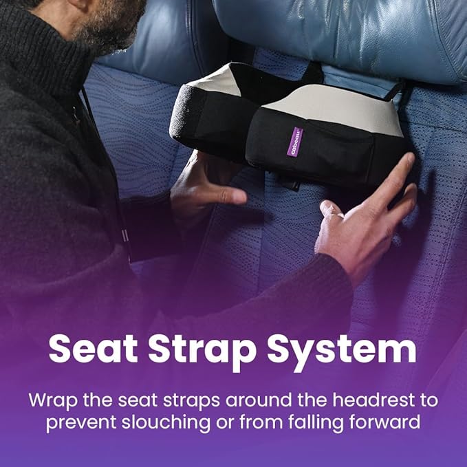 Cabeau Travel Neck Pillow for Airplanes – The Neck’s Evolution, TNE S3 – Supportive Memory Foam Design for Long Haul Flights – Attachable Seat Straps and 360° Support (Paris Lavender)