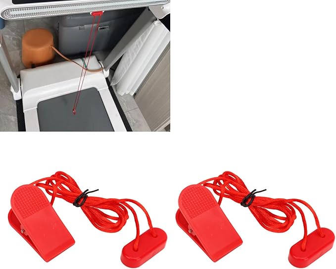 2pcs Magnetic Safety Switch, Strong Clip Fitness Magnet Key, Auto Stop Running Machine Key Replacement Fitness Magnet Key for Home Gym Commercial Treadmills