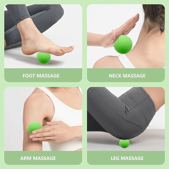 Fascia Massage Ball Set (2.48" + 1.97" + 1.18") for Muscle Relief,Yoga Deep Relaxation,Trigger Point & Active Therapy,Targeted Therapy for Full Body(3 Pieces)