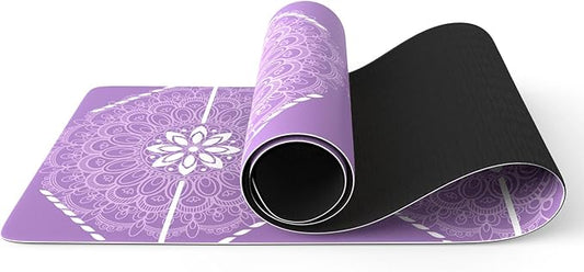 FOLAI Extra Thick Yoga Mat 6mm - Non-Slip Exercise Mat for HIIT, Pilates & Home Workouts & Workout with Free Carry Strap