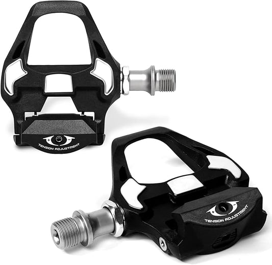 BUCKLOS SPD-SL Pedals PD-R8000 Road Bike Pedals - Bicycle Clipless Titanium Sealed Bearing Nylon/Aluminium Ultegra Clip Pedals Compitable with Shimano SPD-SL Cleats for Indoor Cycling (9/16")