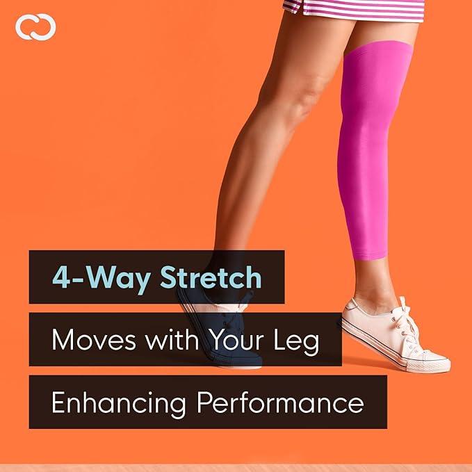 Copper Compression Leg Compression Sleeve - Copper Infused Knee Stabilizer Brace for Running, Meniscus Tear, ACL, MCL, Arthritis, Joint Pain Relief - Thigh & Calf Support for Men & Women