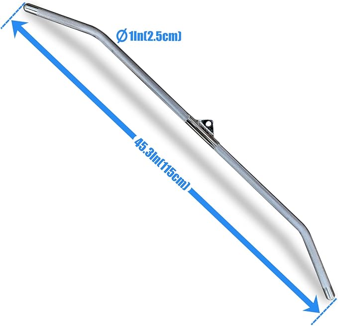 Cable Machine Lat Pulldown Attachments - 29/39/48 Inch Wide Grip Bar with Non-slip Handle for Home Gym Tricep Training