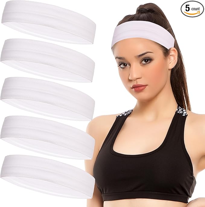Workout Headbands Non Slip Headband Sport Headbands Sweatbands Elastic Sport Hair Bands for Sports Travel Indoor Fitness Gym