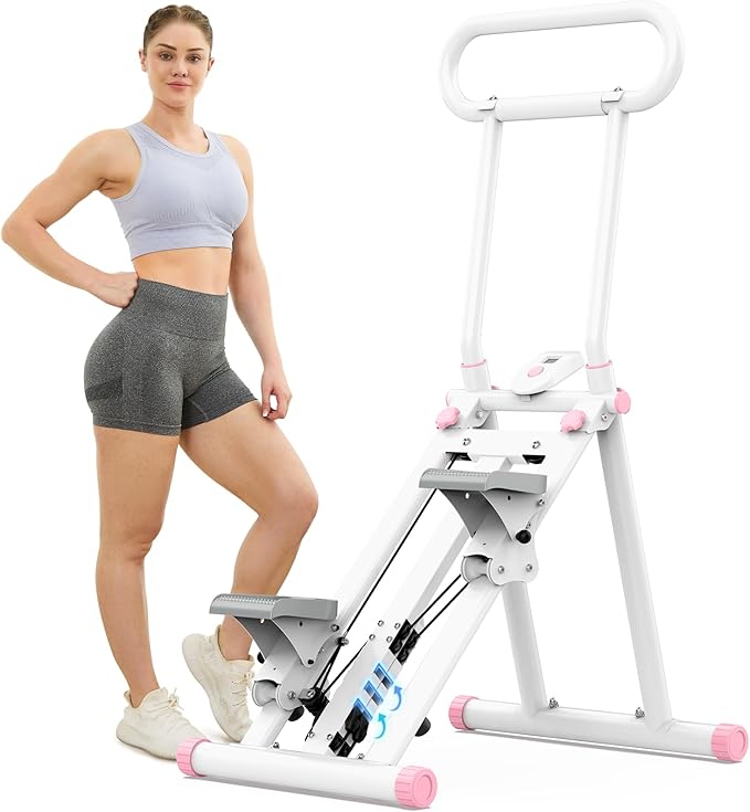 HXD-ERGO Stair Stepper for Home Gym,Folding Vertical Climber Cardio Exercise Machine,Stair Climber for Full Body Workout with Adjustable Handlebar for Women & Men