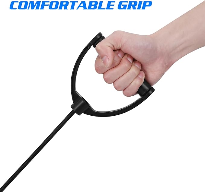 IMIKEYA Resistance Bands: 1 Pair Stepper Resistance Band Fitness Exercise Bands with Handles Fitness Bands Pull Ropes Exercising Bands Resistance Bands for Workout Strength Training at Home, Black