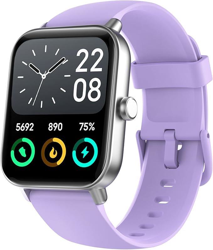 Fitpolo Smart Watch for Women,1.8” Touchscreen, Bluetooth Call, Alexa Built-in,24/7 Heart Rate, SpO2 Monitor, Step Counting, Sleep Tracking, IP68 Waterproof Fitness Tracker Watch for Android iPhone