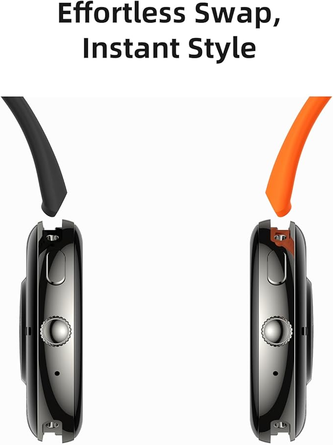 Parsonver AMOLED Smart Watch for Men Women, Always-On Display Fitness Tracker, Answer/Make Calls, 2 Quick-Release Bands, Heart Rate Sleep Monitor, 120+ Sports Modes Pedometer for Android iPhone, Black