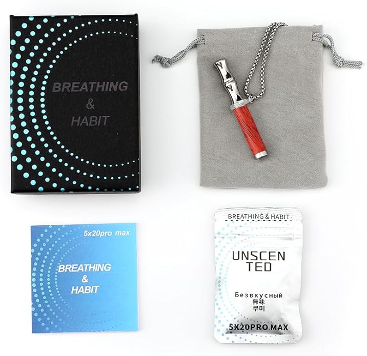 Breathe Free Necklace for Anxiety & Stress Relief, Classic Breathing Tool for Meditation, Mindfulness, and Relaxation – Portable Calm Necklace for Adults, Wellness Gift