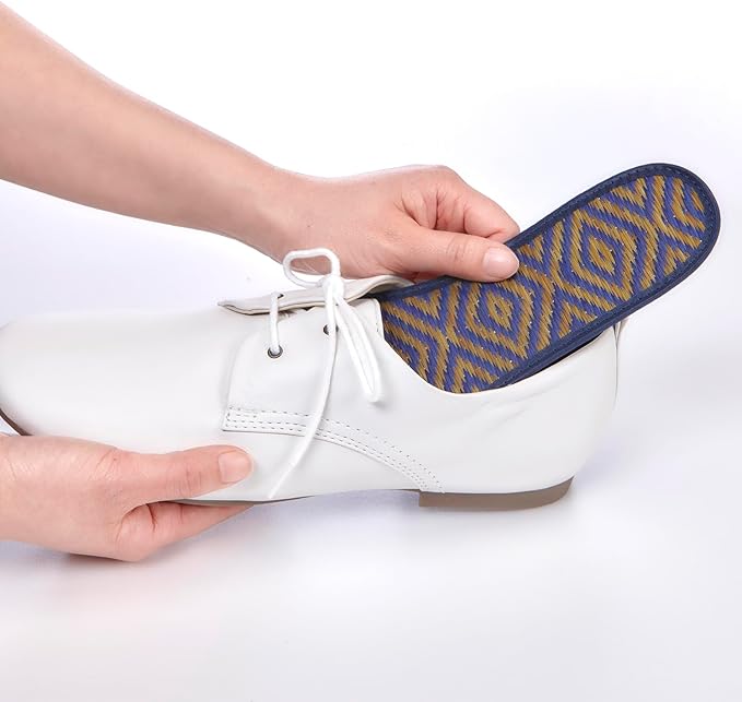 Japanese Traditional Organic Igusa Insoles, Smooth Sweat-Absorbing Deodorant Non-Slip Breathable Insoles Made of Igusa (Japanese Soft Rush Grass) (US Size 10, 28-28.5cm, Blue)