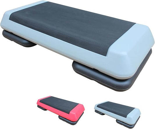 Exercise Aerobic Step Platform,Adjustable Height Fitness Stepper Stackable Risers, Aerobics Stepper Workout Stepper for Gym Home Cardio Strength & Training