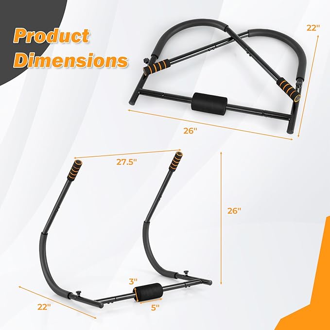 Goplus Fitness AB Trainer, Folding Abdominal Machine with Padded Head/Neck Support, Sit Up Training Assistant, Exercise Crunch Trainer Workout Exerciser for Home Gym Office