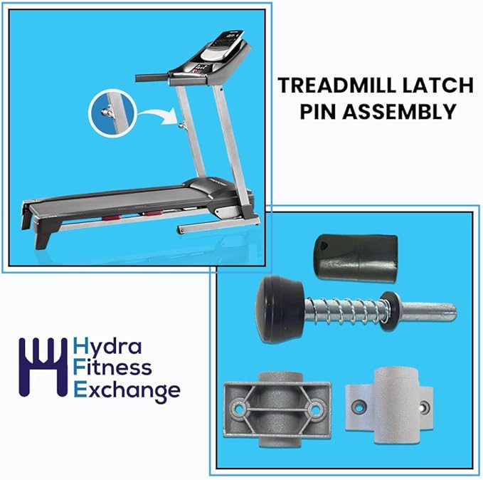 Treadmill Latch Pin Assembly | Secure Locking Mechanism Spring Pin & Safety Latch Housing for Folding Treadmills | Storage Lock Pin P/N 391670 | Compatible with Gold's Gym 430I
