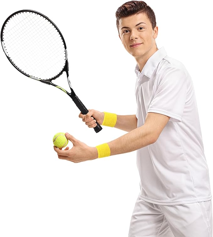 10 Pieces Striped Sweatbands and Striped Socks Set Headbands Wrist Sweat Bands for Men and Women Sports 80s 90s Fitness