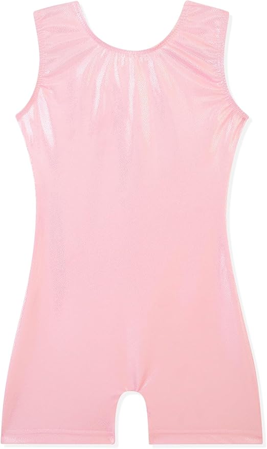EQSJIU Leotards for Girls Gymnastics Sleeveless Sparkly Toddler Tumbling Outfits Dance Clothes Biketards for Kids 1-10 Years