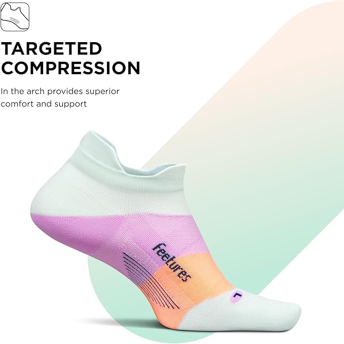 Feetures Elite Ultra Light Cushion Ankle Socks - Sport Sock with Targeted Compression
