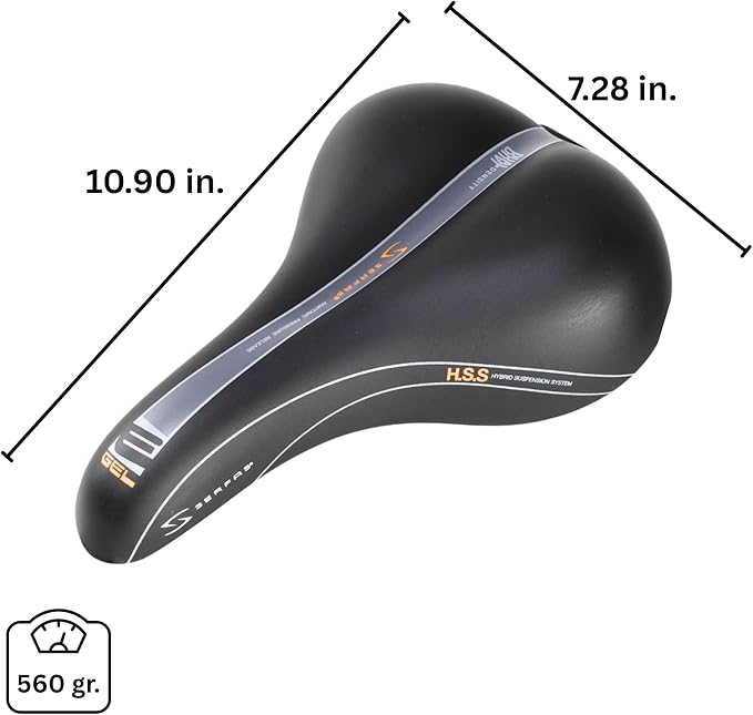 SERFAS Bicycle Saddle Comfort Shock Absorption Dual Density