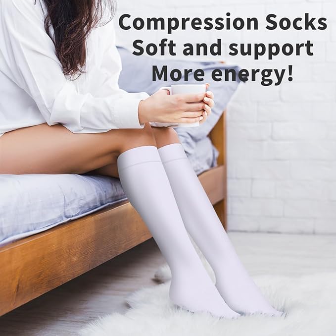 Copper Compression Socks for Women and Men(6 Pairs)-Best Support for Running, Athletic, Nursing, Travel