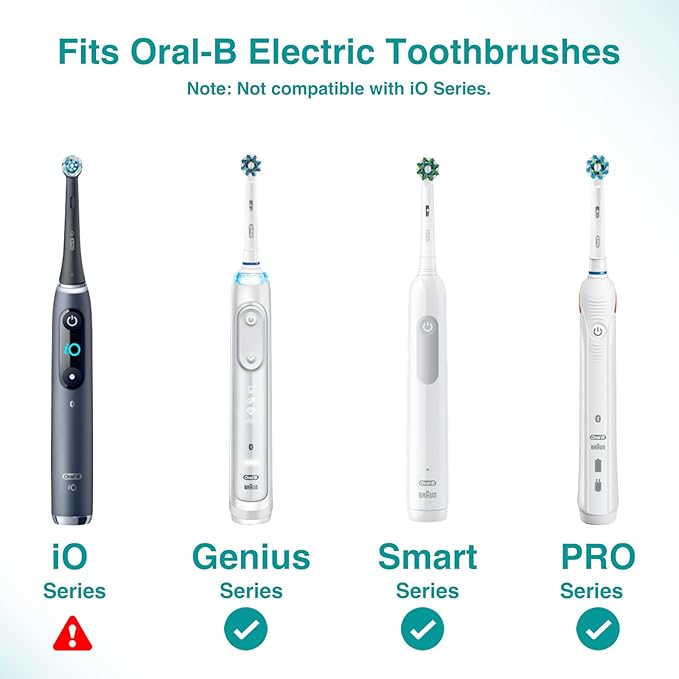Interdental Replacement Brush Heads for Oral-B Electric Toothbrushes（Except The iO Series）, 2-Pack, Ideal for Braces, Between Teeth, and Back Teeth Cleaning