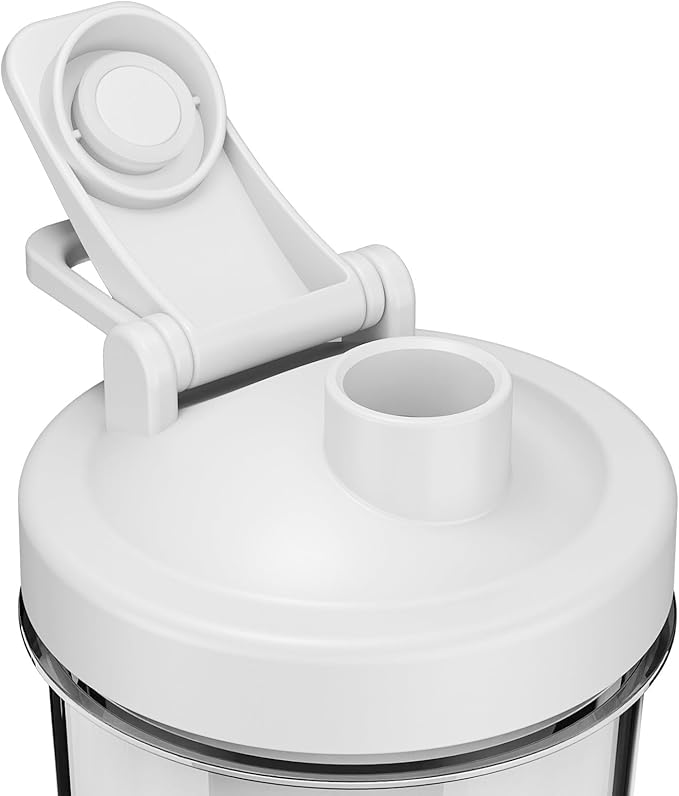 Electric Shaker Bottle USB C Rechargeable Protein Shaker Bottle Shaker cups for Protein Shakes Mixer with 24oz BPA Free Tritan Meal Replacement Shakes Made with Tritan Portable Blender Cup (White)