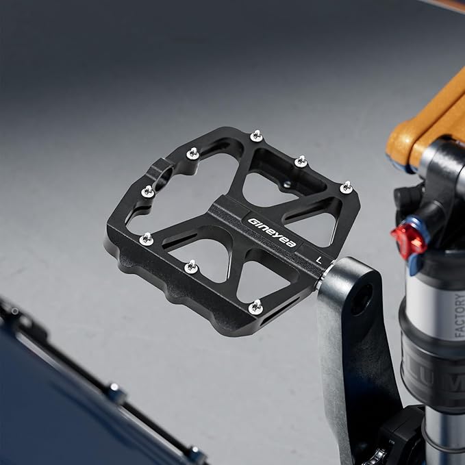 Bike Pedals, Universal Fit Bicycle Pedals Aluminum 9/16" Sealed Bearing Lightweight Wide Flat Platform for Road Mountain BMX MTB Bike