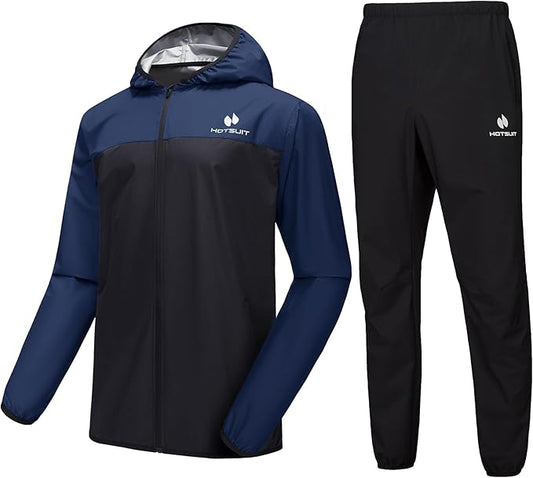 HOTSUIT Sauna Suit for Men Weight Loss Sweat Suits Gym Workout Exercise Sauna Jacket Pant Full Body