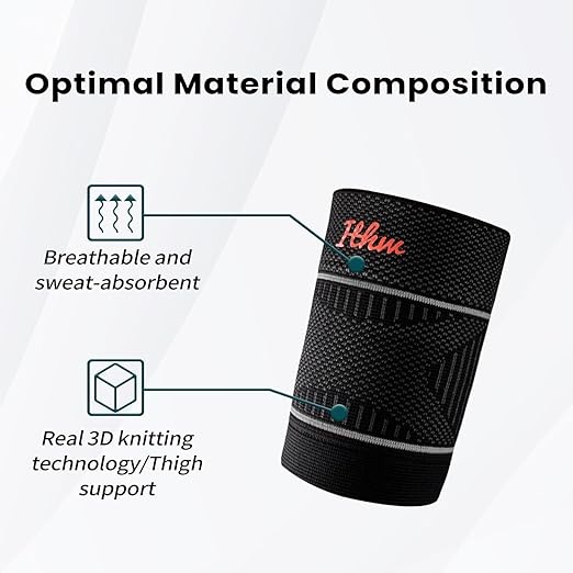 Bicep Tendonitis Brace for Pain Relief, Bicep Tendonitis Sleeve for Muscle Strains Recovery, Bicep Compression Sleeve for Workouts (Gray, Medium)