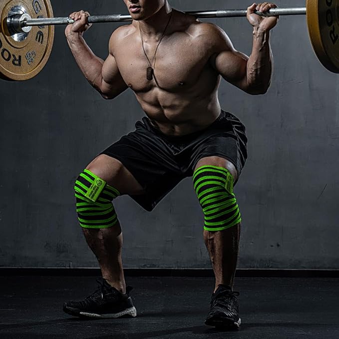 TAVIEW Elbow Wraps for Weightlifting (1 Pair), 47" Elastic Elbow Support & Compression Powerlifting, Fitness, Cross Training & Gym Workout - Elbow Straps for Weight Lifting