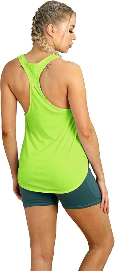 icyzone Women's Racerback Workout Athletic Running Tank Tops Loose Fit (Pack of 2)