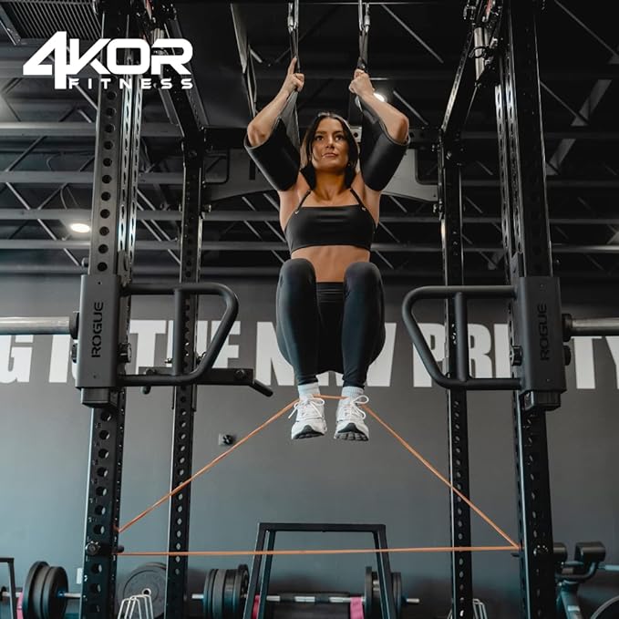 41” Resistance Loop Band - Pair of 2 Orange Resistance Bands (5 to 15 Pounds - 0.25 inches Wide) for Mobility, Yoga, Physical Therapy, Pull Ups, Home or Gym Workouts and More