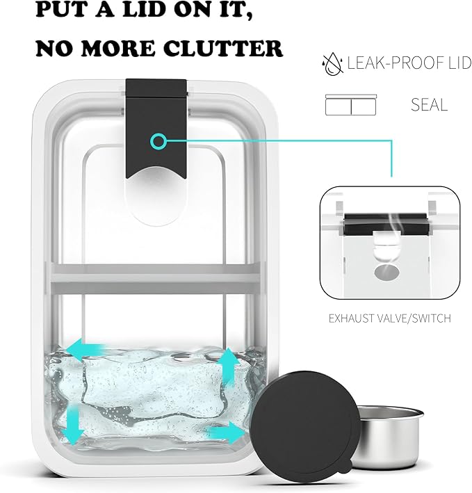 Stainless Steel Bento Lunch Box for Kids, 33oz Leak-Proof Lunch Box Containers, Microwave-Safe, with Adjustable Divider, Convenient Metal Lunchbox for School, Travel